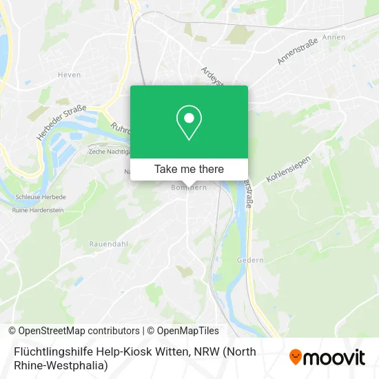 Карта Flüchtlingshilfe Help-Kiosk Witten