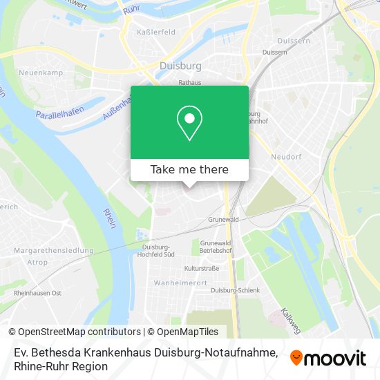 Ev. Bethesda Krankenhaus Duisburg-Notaufnahme map