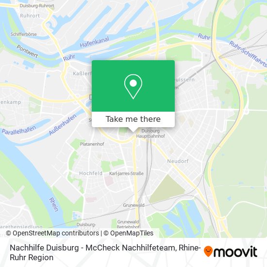 Nachhilfe Duisburg - McCheck Nachhilfeteam map