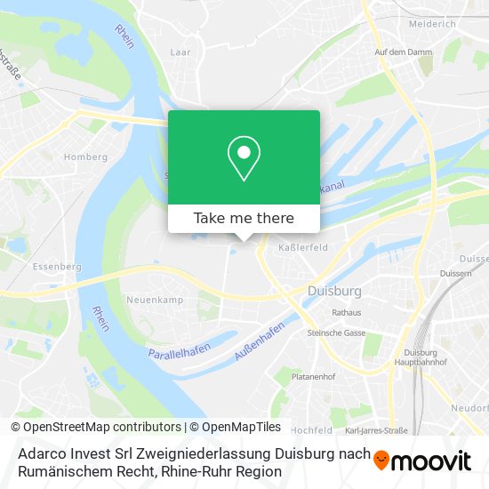 Adarco Invest Srl Zweigniederlassung Duisburg nach Rumänischem Recht map