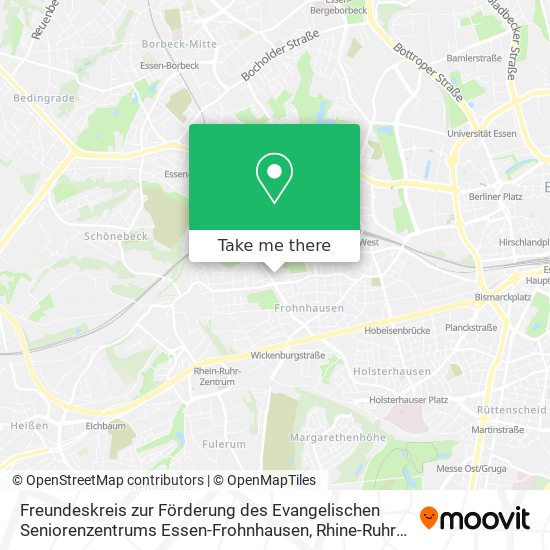 Карта Freundeskreis zur Förderung des Evangelischen Seniorenzentrums Essen-Frohnhausen