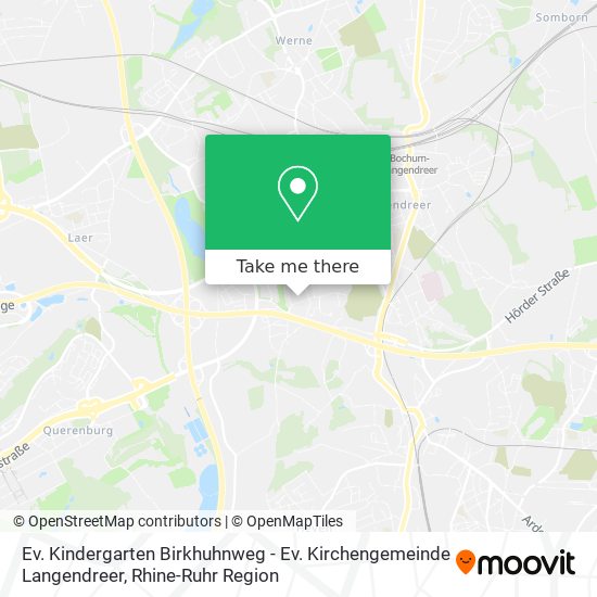 Карта Ev. Kindergarten Birkhuhnweg - Ev. Kirchengemeinde Langendreer