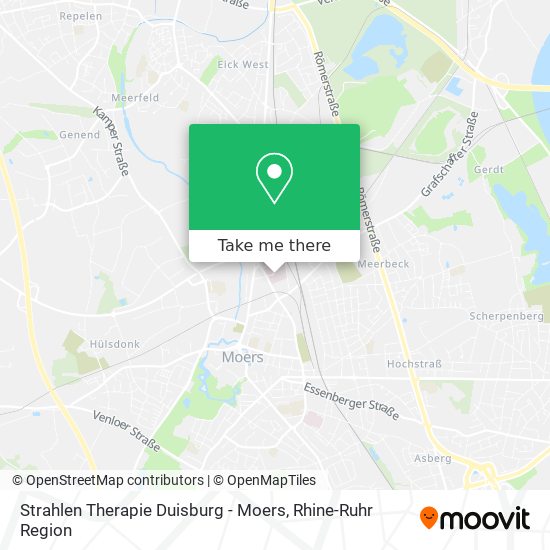Strahlen Therapie Duisburg - Moers map