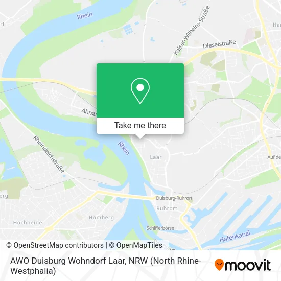 Карта AWO Duisburg Wohndorf Laar