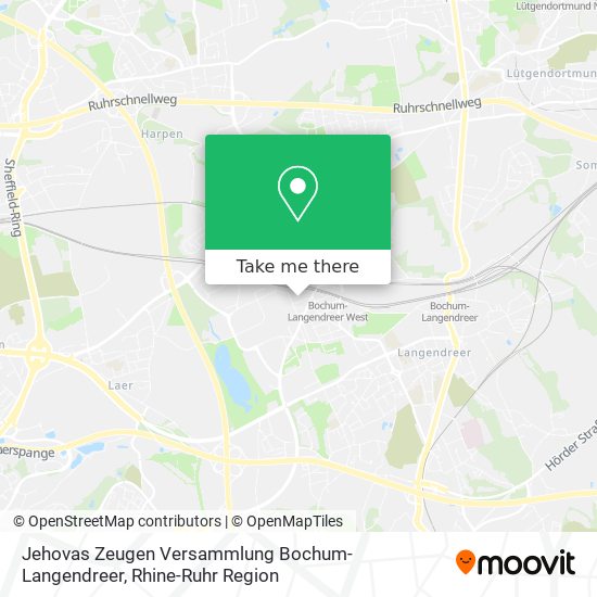 Jehovas Zeugen Versammlung Bochum-Langendreer map