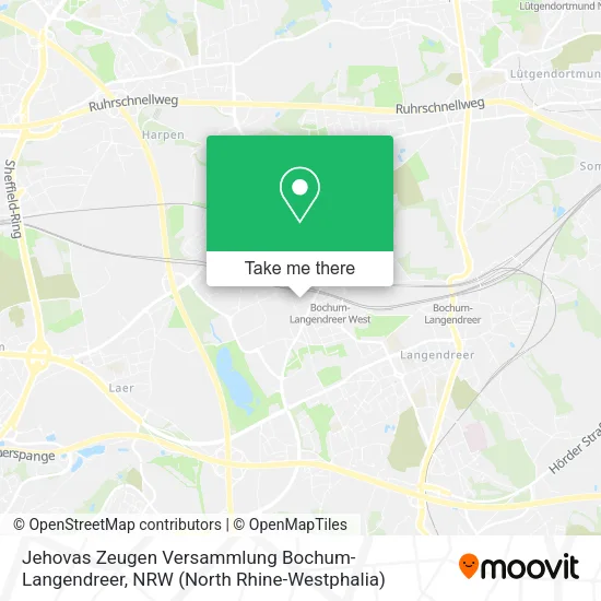 Jehovas Zeugen Versammlung Bochum-Langendreer map