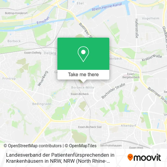 Карта Landesverband der Patientenfürsprechenden in Krankenhäusern in NRW