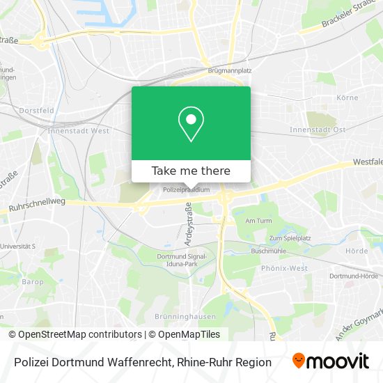 Polizei Dortmund Waffenrecht map