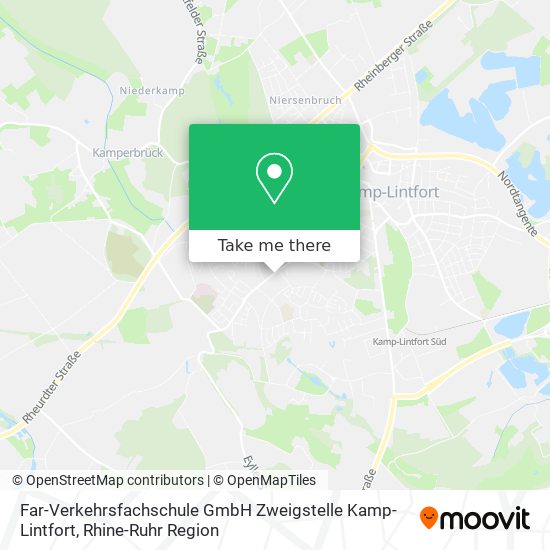 Карта Far-Verkehrsfachschule GmbH Zweigstelle Kamp-Lintfort