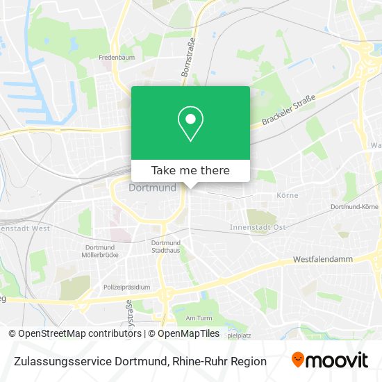 Zulassungsservice Dortmund map