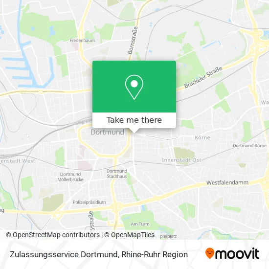Карта Zulassungsservice Dortmund