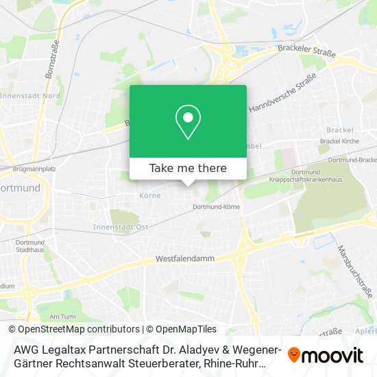 AWG Legaltax Partnerschaft Dr. Aladyev & Wegener-Gärtner Rechtsanwalt Steuerberater map