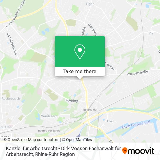 Карта Kanzlei für Arbeitsrecht - Dirk Vossen Fachanwalt für Arbeitsrecht