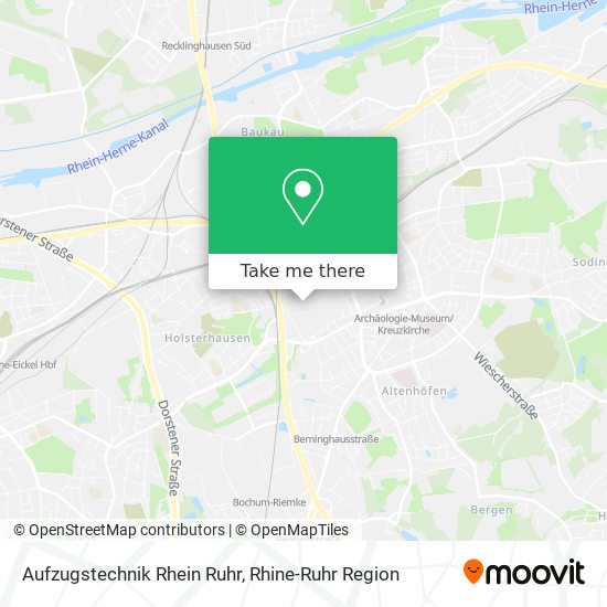 Карта Aufzugstechnik Rhein Ruhr