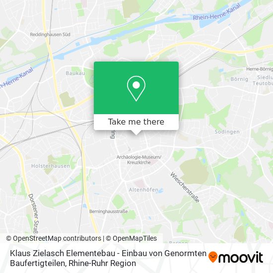 Klaus Zielasch Elementebau - Einbau von Genormten Baufertigteilen map