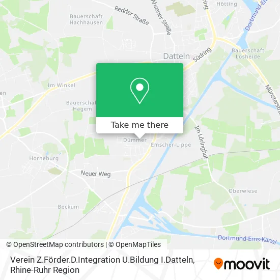 Карта Verein Z.Förder.D.Integration U.Bildung I.Datteln