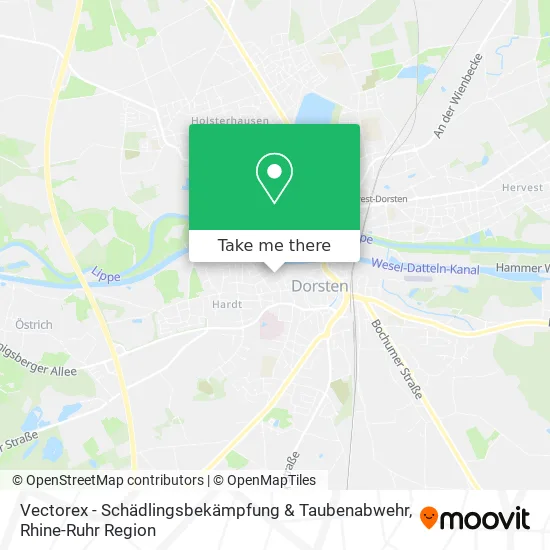 Карта Vectorex - Schädlingsbekämpfung & Taubenabwehr