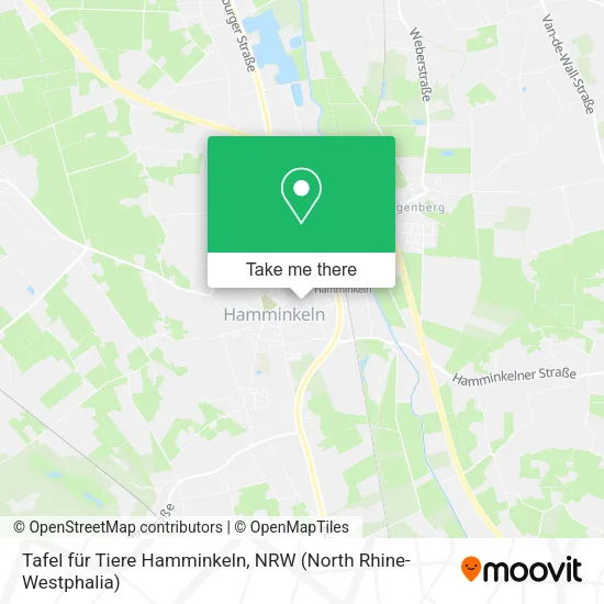 Карта Tafel für Tiere Hamminkeln