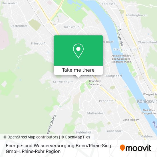 Карта Energie- und Wasserversorgung Bonn / Rhein-Sieg GmbH