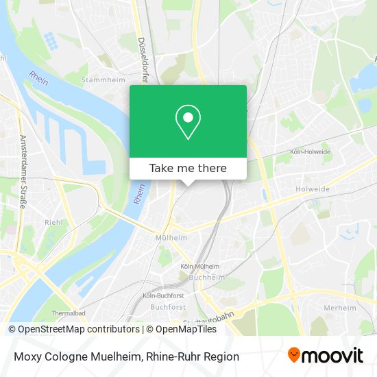 Moxy Cologne Muelheim map