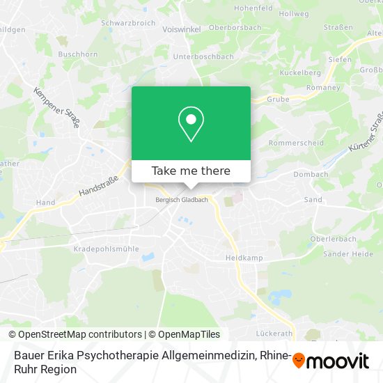 Bauer Erika Psychotherapie Allgemeinmedizin map