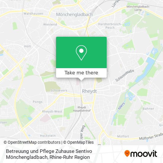 Betreuung und Pflege Zuhause Sentivo Mönchengladbach map