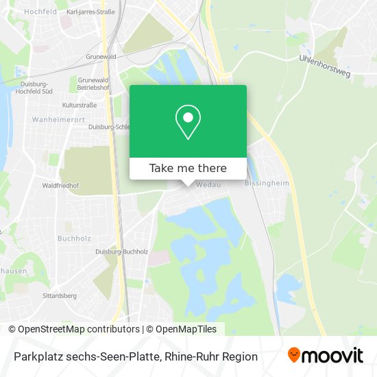 Parkplatz sechs-Seen-Platte map