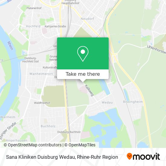 Sana Kliniken Duisburg Wedau map