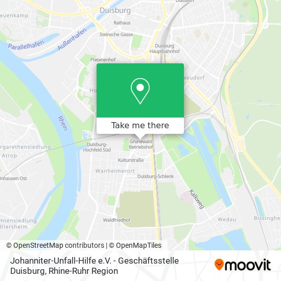 Карта Johanniter-Unfall-Hilfe e.V. - Geschäftsstelle Duisburg