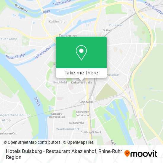 Карта Hotels Duisburg - Restaurant Akazienhof