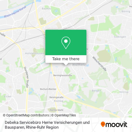 Debeka Servicebüro Herne Versicherungen und Bausparen map