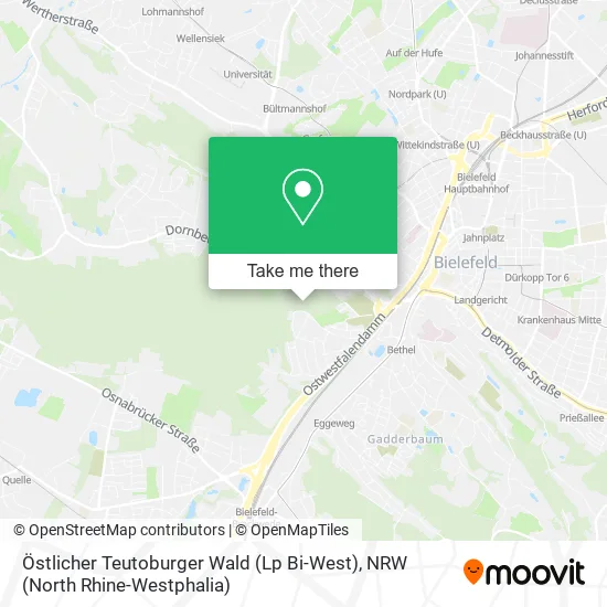 Карта Östlicher Teutoburger Wald (Lp Bi-West)