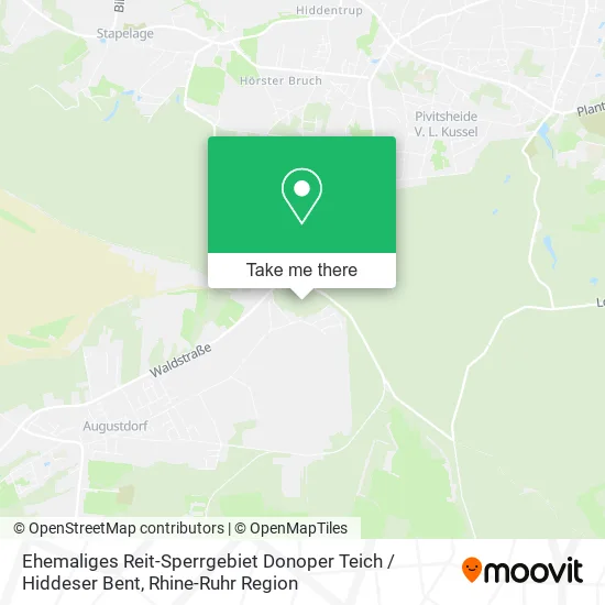 Карта Ehemaliges Reit-Sperrgebiet Donoper Teich / Hiddeser Bent