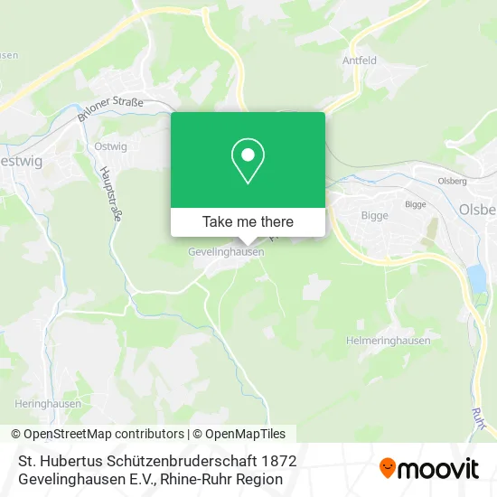 Карта St. Hubertus Schützenbruderschaft 1872 Gevelinghausen E.V.