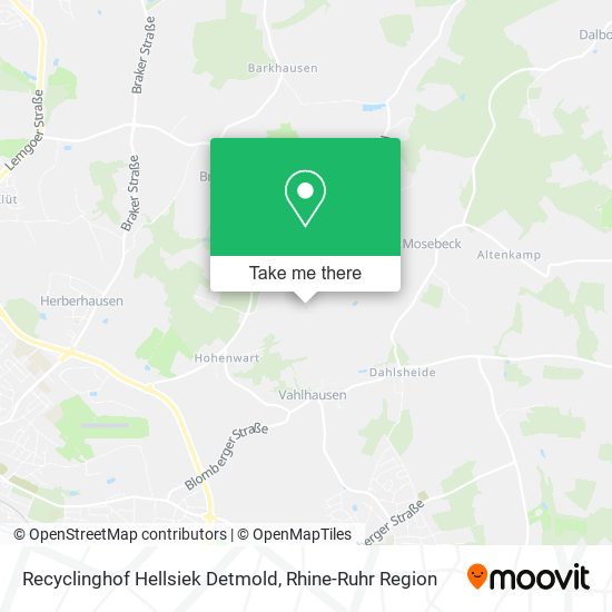 Recyclinghof Hellsiek Detmold map