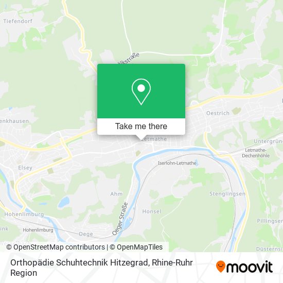 Orthopädie Schuhtechnik Hitzegrad map