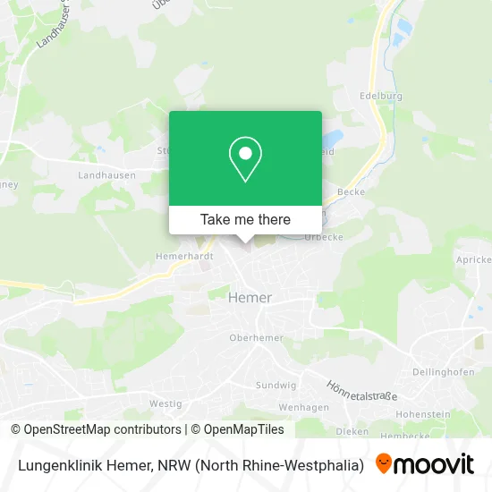 Lungenklinik Hemer map