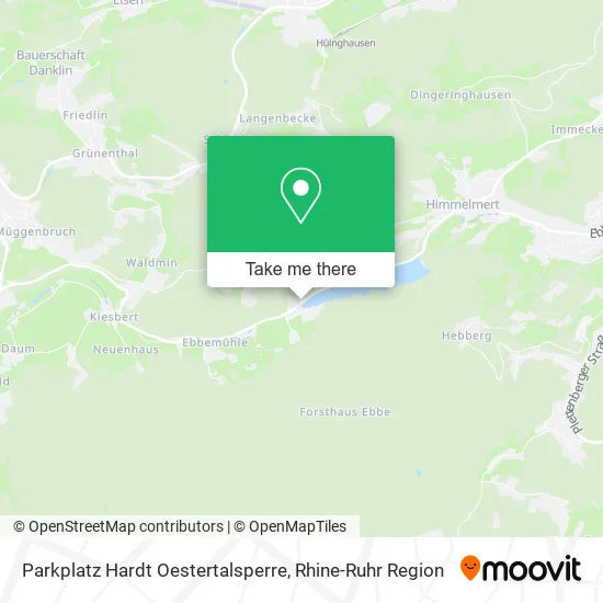 Карта Parkplatz Hardt Oestertalsperre