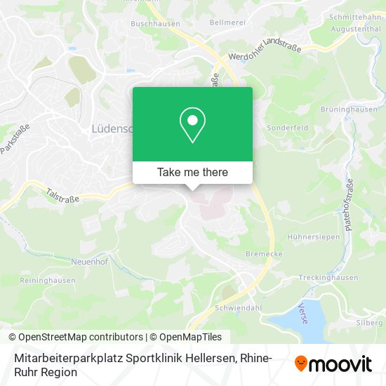 Карта Mitarbeiterparkplatz Sportklinik Hellersen