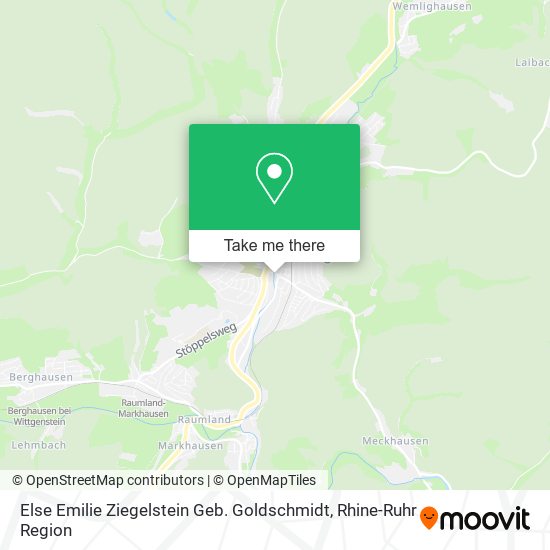 Else Emilie Ziegelstein Geb. Goldschmidt map