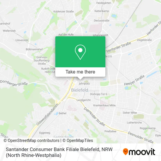 Santander Consumer Bank Filiale Bielefeld map