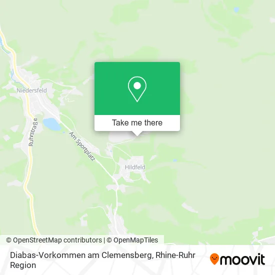 Карта Diabas-Vorkommen am Clemensberg