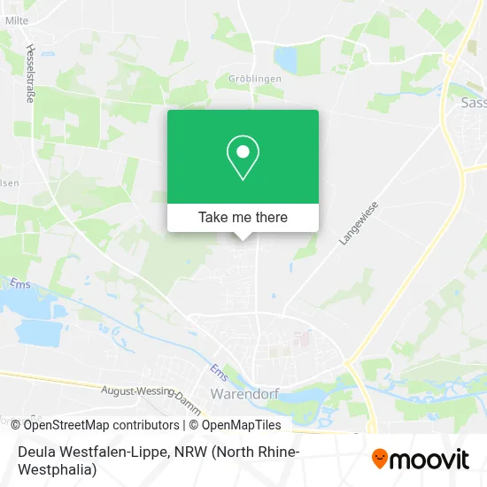 Deula Westfalen-Lippe map