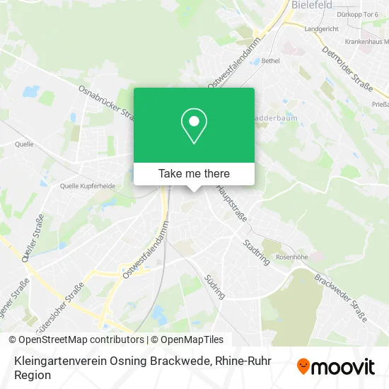 Карта Kleingartenverein Osning Brackwede