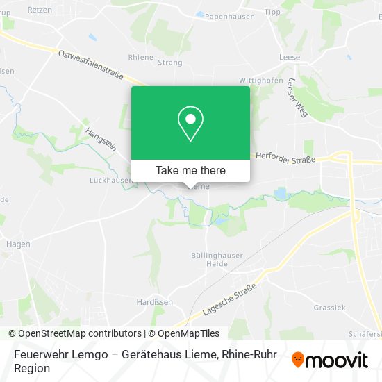 Карта Feuerwehr Lemgo – Gerätehaus Lieme