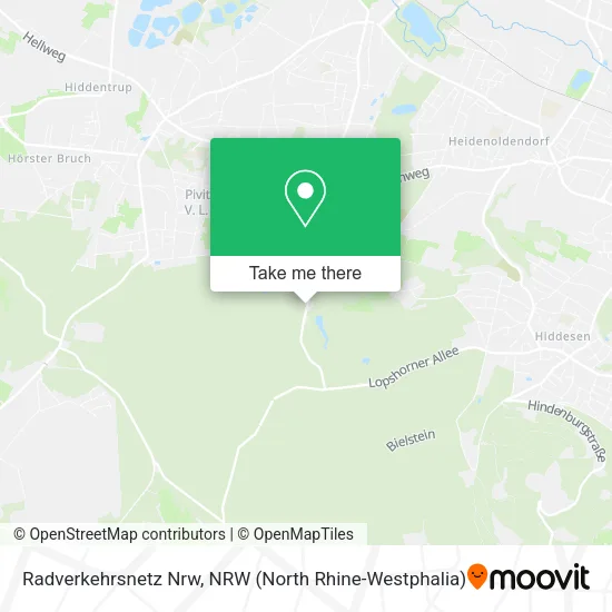 Карта Radverkehrsnetz Nrw