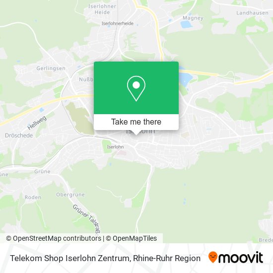 Карта Telekom Shop Iserlohn Zentrum
