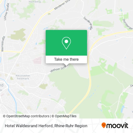 Hotel Waldesrand Herford map