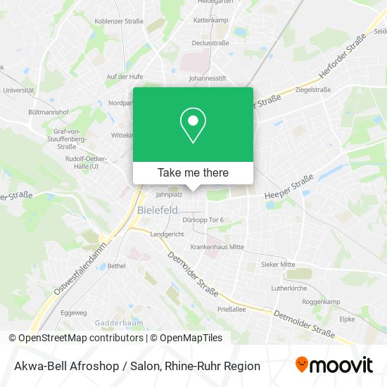 Akwa-Bell Afroshop / Salon map