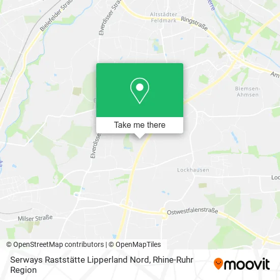 Карта Serways Raststätte Lipperland Nord